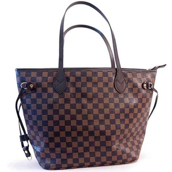 checkered tote bag